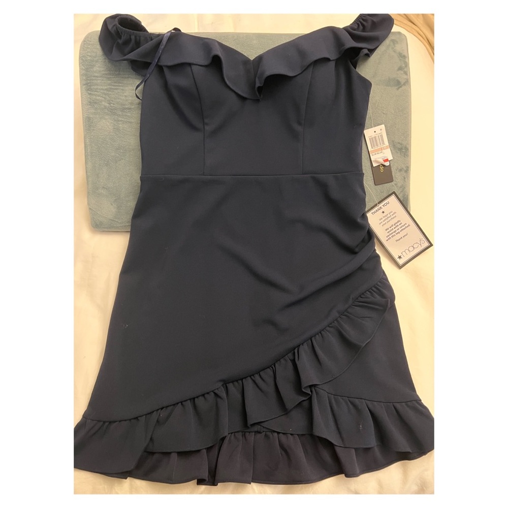 Navy Blue ruffle dress